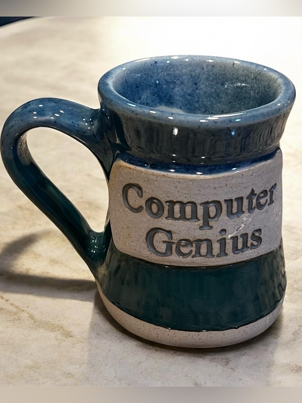 Vintage Tumbleweed Pottery Computer Genius Oversized Mug Heavy Thick